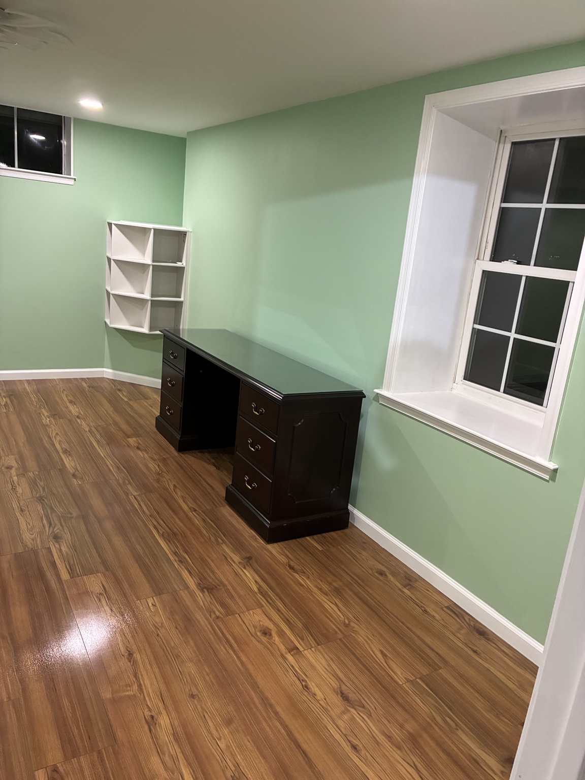 Completed basement room ready to use